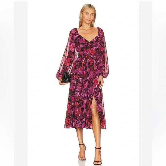 Steve Madden Laine Dress Floral Long Sleeve NWT - Picture 1 of 11